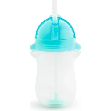 Munchkin Tıklama Kilitli Uçlu Pipetli  Alıştırma Bardağı, 12AY+, 296ML, Mavi, 1