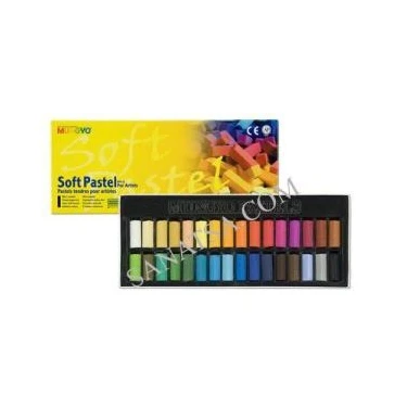 Mungyo Pastel Boya Kuru 12 Renk Yarım Boy Sanatsal Malzeme MPS-12 Renkli