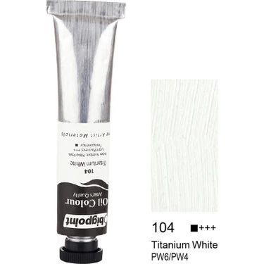 Bigpoint Yaglı Boya 45 ml Titanium White 104 Tam Örtücü ve 100 Yıl Işığa
