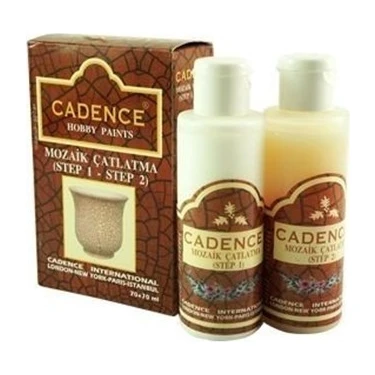 Cadence Mozaik Çatlatma Seti Step 1 Ve Step 2 70 Ml Renkli Sanatsal