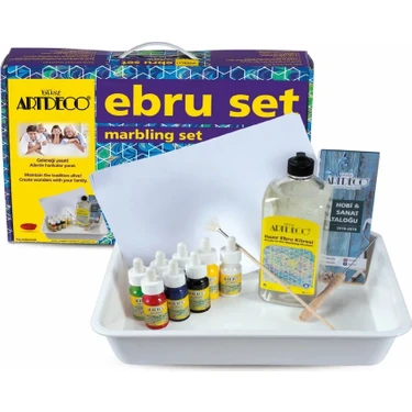 Artdeco 8 Renk Ebru Başlangıç Seti - Orta