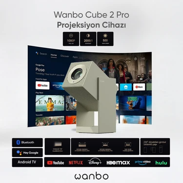 Wanbo Cube 2 Pro Projeksiyon cihazı 500