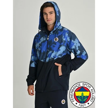 Fenerbahçe S.k. 25/26 Tribün Kamuflaj Yağmurluk Antrenman Jacket Eşofman Üstü Erkek