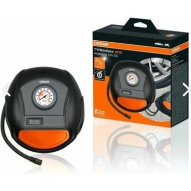 Osram Tyreinflate 200 Lastik Şişirme Kompresörü 12V 4,5 Dakikada Lastık Şişirir, 3m Güç