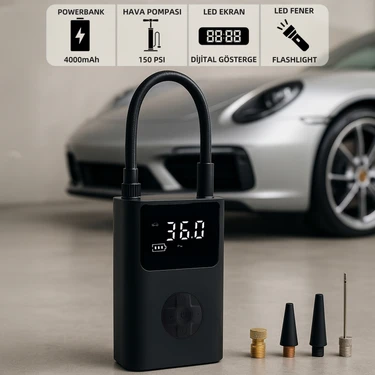Mioji Mio 11 Plus 150PSI 4000mAh Taşınabilir Araç Lastik Hava Pompası +