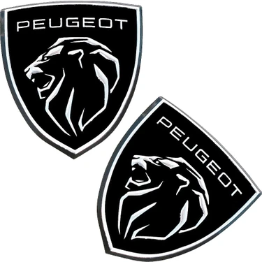 Gardenauto Peugeot Logo Yeni Arma 3D Metalize Sticker Alüminyum 2 Adet Kabartmalı