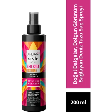URBAN Care Style Guide Deniz Tuzu Saç Spreyi 200 ML Doğal Dalgalar ve Dolgun Görünüm Sağlayan Vegan