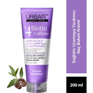 URBAN Care Biotin & Kafein Saç Bakımı Kremi 200 ml Vegan Zayıf Saçlar İçin