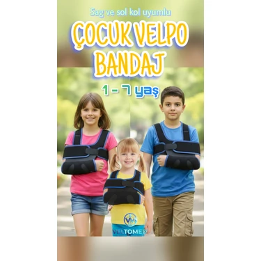 Veltomed Çocuk Velpo Bandaj Çocuk Kol Kırığı,çocuk Omuz Çıkığı, Kol Burkulması Bandajı,çocuk