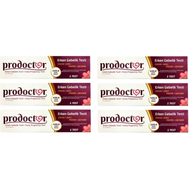 Prodoctor Erken Gebelik Testi 6'Lı Paket – Tek Kullanımlık, Yüksek Hassasiyetli Ve Medikal