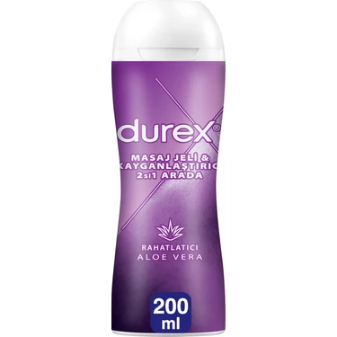 Durex Aloe Vera 2’si 1 Arada Kayganlaştırıcı ve Masaj Jeli 200 ml – Nemlendirici, Rahatlatıcı ve