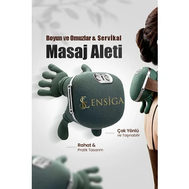 Ensiga Şarjlı Gerçek El Hisli Masaj Aleti | Boyun ve Omuzlar & Servikal Masaj