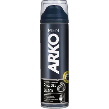 Arko Men Aktif Kömürlü Traş Jeli 2in1 200 ml Ferahlatıcı Koku ile Tıraş ve
