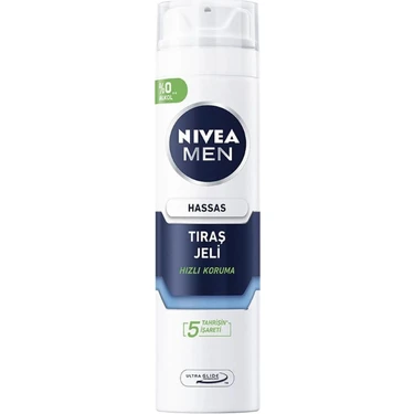Nivea Men Hassas Tıraş Jeli - Alkolsüz, Papatya ve E Vitamini ile Zenginleştirilmiş, 200 ml, Ultra