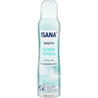Isana Aloe Vera İçeren Kadınlar için Nemlendirici Tıraş Köpüğü - 150 ml,  Hassas Ciltler için