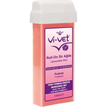 Vi-Vet Vivet 100 Ml Pudralı Kartuş Sir Ağda Hassas Ciltler İçin Roll-On Uygulama
