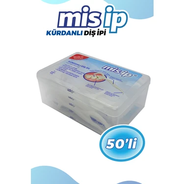 Misip Kürdanlı Diş İpi 50'li Paket Ekstra Plak Temizliği ve Diş Arası Bakım Türkiye