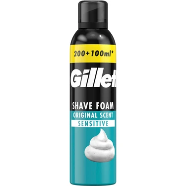 Gillette Tıraş Köpüğü 300 ml Pürüzsüz Tıraş İçin Hafif Kıvam ve Rahatlatıcı