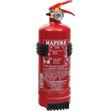 Mapeks Yangın Söndürme Tüpü 1 kg Yüksek Kaliteli ABC Kuru Kimyevi Toz ile Güvenli