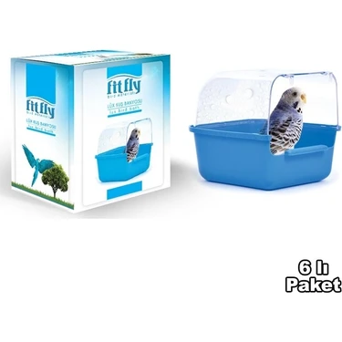 Fit Fly Lüx Kuş Banyosu Kuşlar İçin Temizlik ve Rahatlık Paket Mavi
