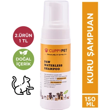 CuppyPet Kedi Kuru Şampuan 150