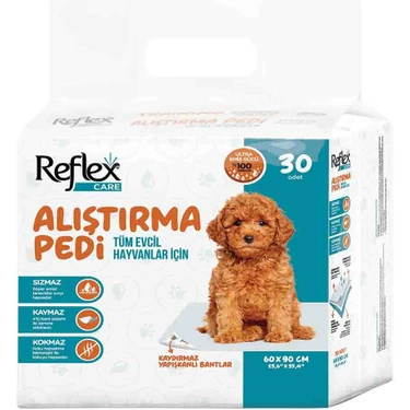 Reflex Care Köpek Çiş Pedi Kaka Pedi Tuvalet Alıştırma Pedi Yapışkanlı Kaymaz Koku Yapmaz Eğitim