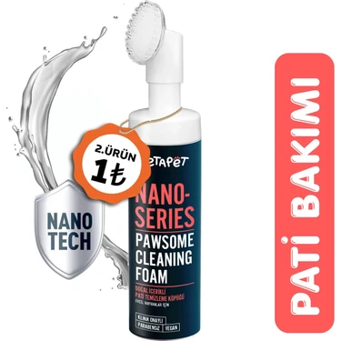 Metapet Köpek Pati Temizleme Köpüğü | Nano Series Doğal, Fırçalı ve Durulamasız