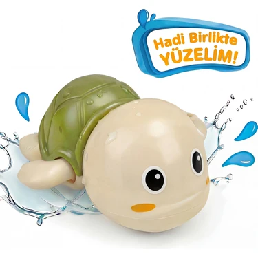 Bbsky Banyo Oyuncak Seti - Kurmalı Yüzen Kaplumbağalar - Pil Gerektirmez, 18+ Ay Eğitici Su