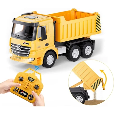 Learning Fun 1:18 9ch 2.4ghz Şarjlı Rc Uzaktan Kumandalı Damperli Kamyon Oyuncak Inşaat