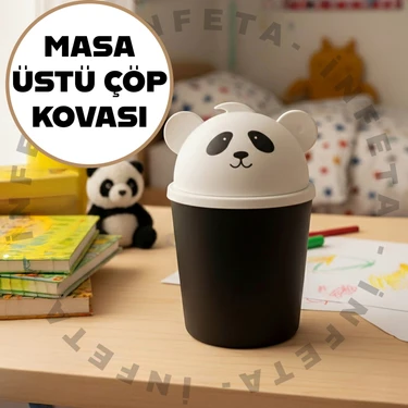 İnfeta Panda Çöp Kovası Masa Üstü  Çöp