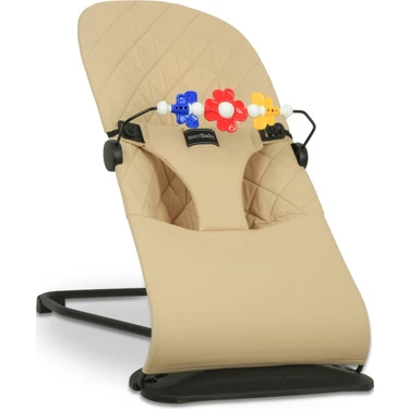 Merfbaby Bej Oyuncaklı Ana Kucağı - Kolay Kurulum, Pamuklu Kumaş ve 0-13 kg