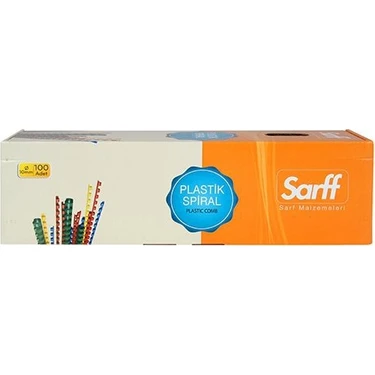 Sarff Beyaz Plastik Spiral 10 Mm 100'lü Kutu Notlarınızı Düzenlemek İçin Pratik