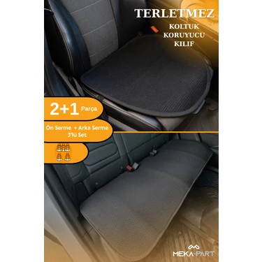 Meka Part Terletmez Koltuk Koruyucu Kılıf 3 Parça Serme