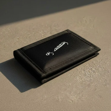 Elegance Siyah Atatürk Imzalı Basic Spor Wallet