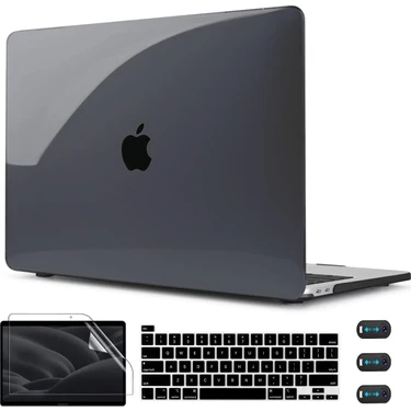 Five-E Apple MacBook Pro 16.2 2021 Darbelere Dayanıklı Ön Arka Clear Parlak Kapak Kılıf ve Koruyucu