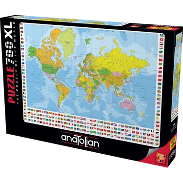 Anatolian 700 Parça xl Puzzle - Dünya Siyasi Haritası
