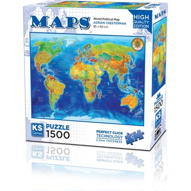 KS Games World Political Map 1500 Parça