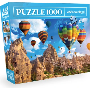 Neverland 1000 Parça Kapadokya Manzaralı Puzzle – Orta Zorluk, Dayanıklı Karton, 48x68 cm,