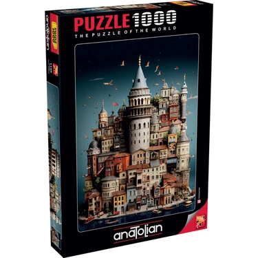 Anatolian Galata Manzaralı 1000 Parçalık Puzzle 1158 – Yetişkin ve Gençler için Eğlenceli ve