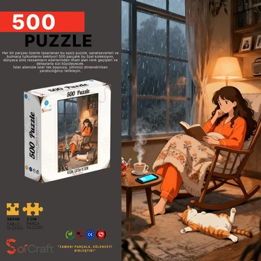 Soi Craft 500 Parça Puzzle Kedim, Çayım ve