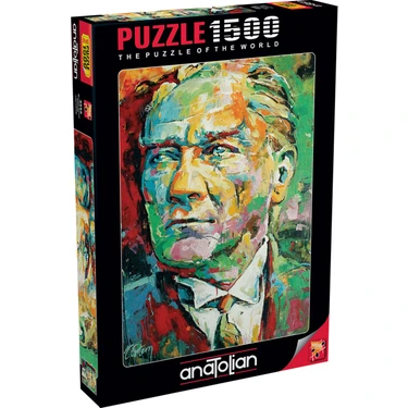 Anatolian 1500 Parçalık Puzzle Mustafa Kemal ATATÜRK 60x85 cm Eğlenceli Zihin
