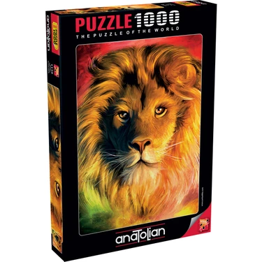 Anatolian 1000 Parçalık Aslan Temalı Puzzle Eğlenceli Zihin Geliştirici Oyun 66 x 48