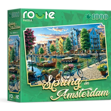 Route Amsterdam Da Bahar Temalı Puzzle (1000 Parça) 48×68