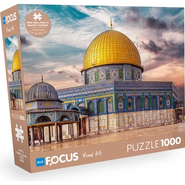 Blue Focus 1000 Parça Puzzle Kubbetü’s-Sahre Kudüs Eğlenceli Zihinsel Zorluk Kaliteli