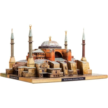 Ayasofya Camii 3D Karton Puzzle 50 Parça Kolay Montajlı Model Uygun