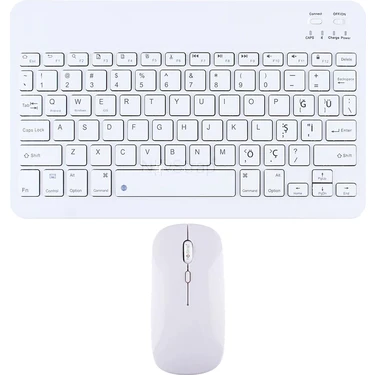 NovStrap Bluetooth Klavye Mouse Seti Şarjlı (Türkçe Q Karakter) Tüm Tablet ve Telefonlar ile