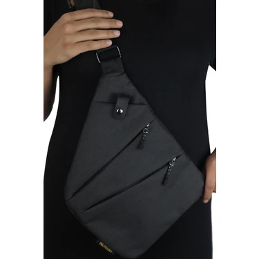 Av A Dos Free Smart Bag Siyah Heybe Çapraz Bel ve Omuz Çantası Suya Dayanıklı Ergonomik