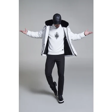 AVVA Erkek Siyah Eskitme Yıkamalı Esnek Berlin Slim Fit Jean Pantolon