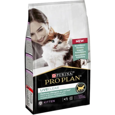 Pro Plan Liveclear Kitten Turkey Kedi Maması - 1,4