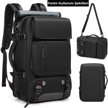 Ayakkabı Bölmeli Su Geçirmez Spor & Seyahat Sırt Çantası – 30L – 16” Laptop
